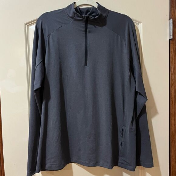 REI Lightweight Base Layer Long-Sleeve Zip-Neck Top Gray Men’s Size XXL - Picture 1 of 7